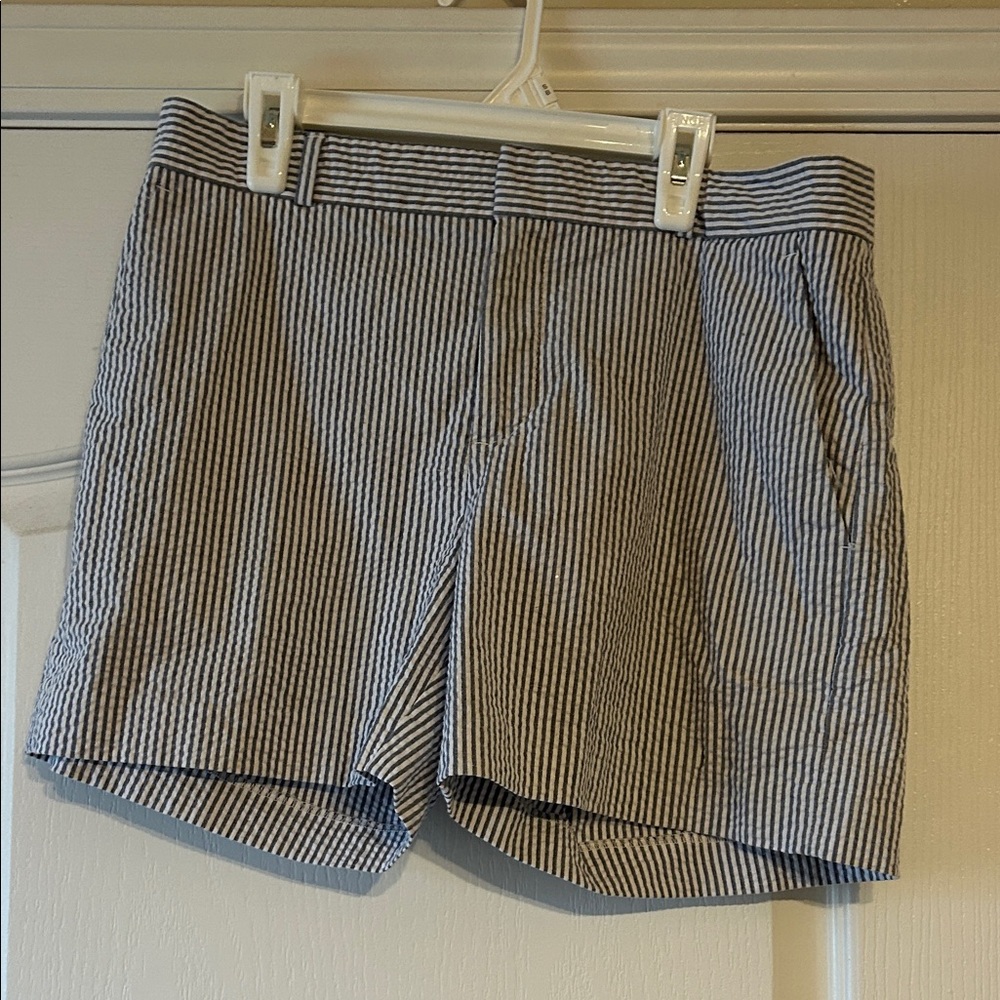 Banana Republic Navy and White Striped Women's Shorts